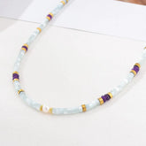 18K Gold Filled Bohemian Pearl Beaded Necklace, Mother Of Pearl Bead Necklace, Necklace for Women Jewelry, CH336